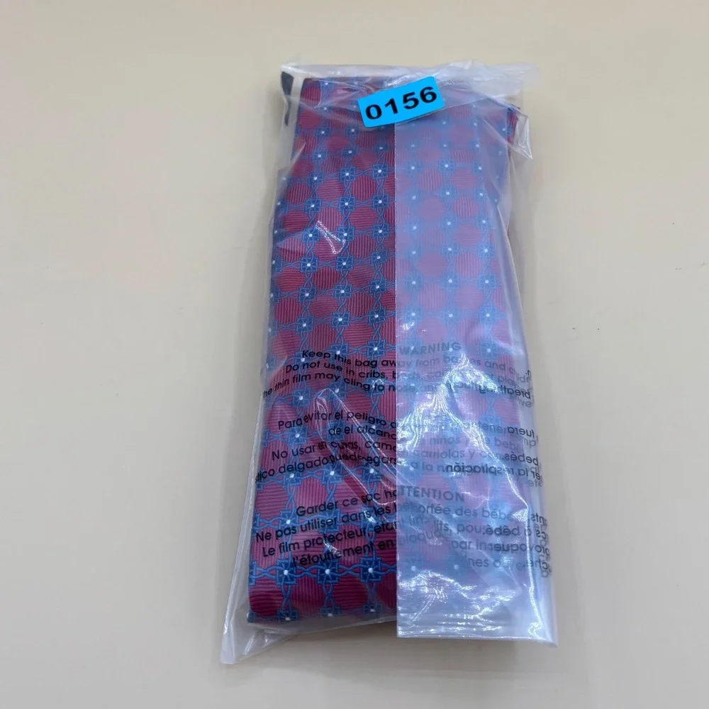 Jos. A. Bank Executive Collection Red Blue Geometric Silk‎ Necktie Mens Tie